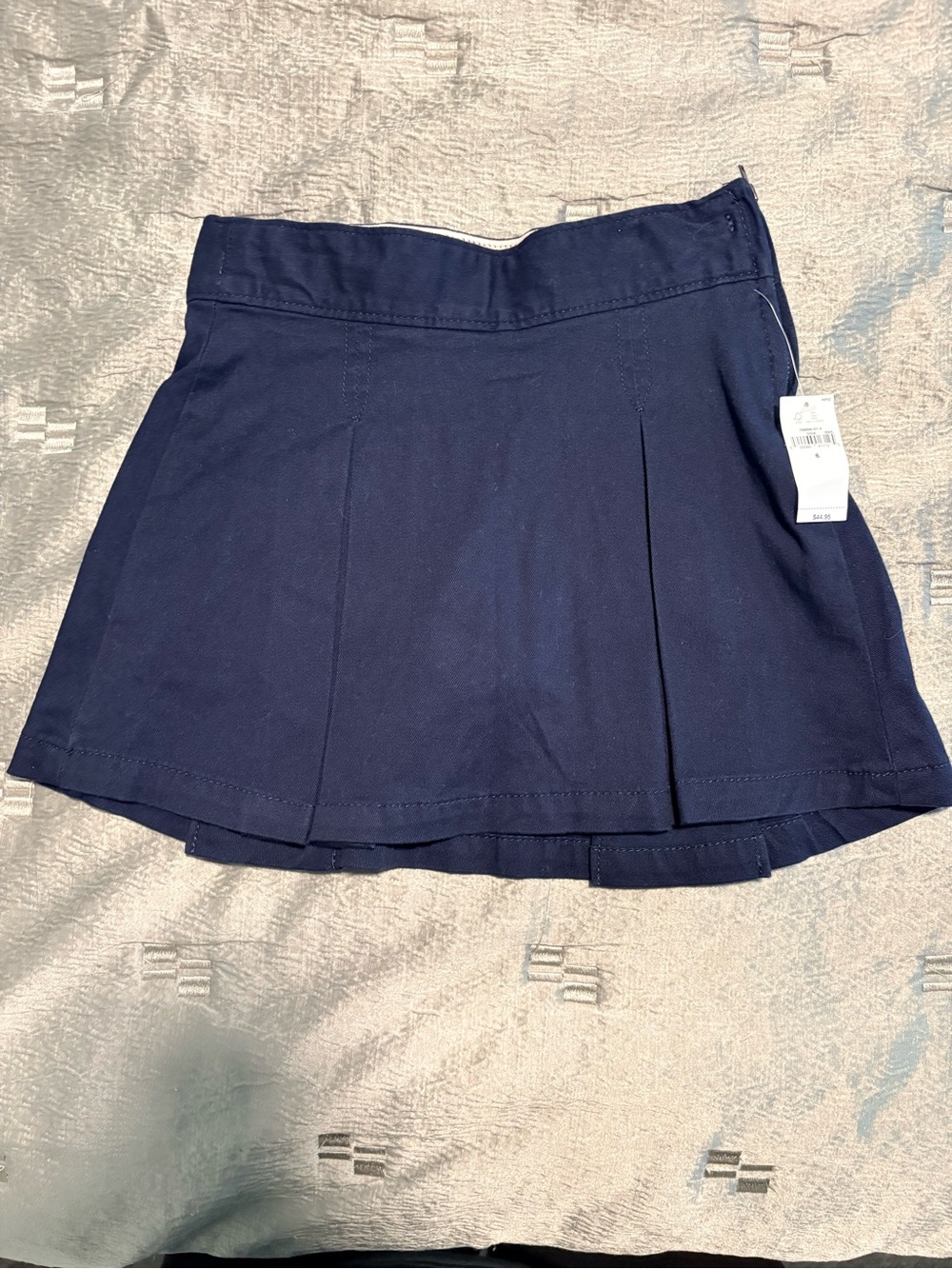 Girl’s Navy Pleated Mini w shorts built in Skirt